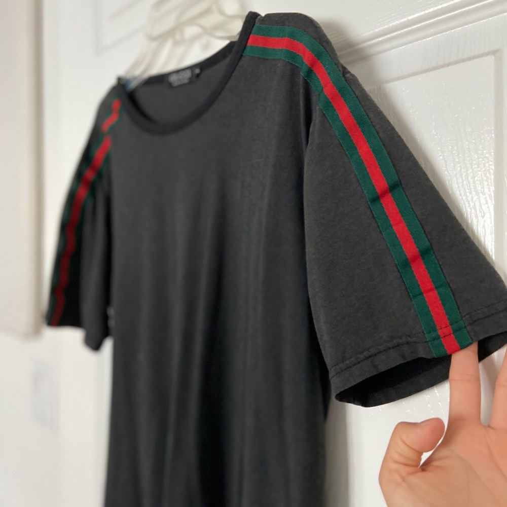 GUCCI STRIPED TEE VINTAGE BLACK